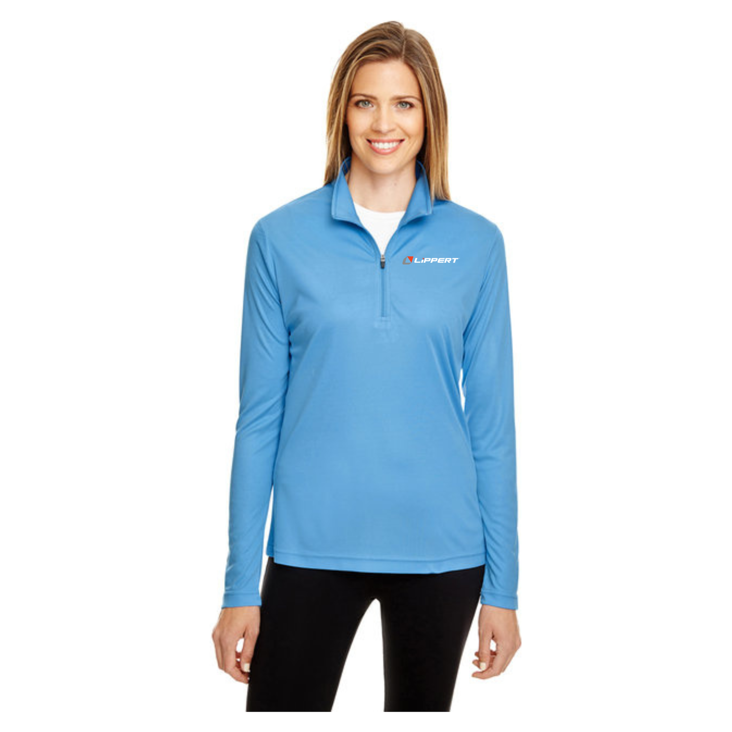 Ladies Team 1/4 Zip - Carolina Blue