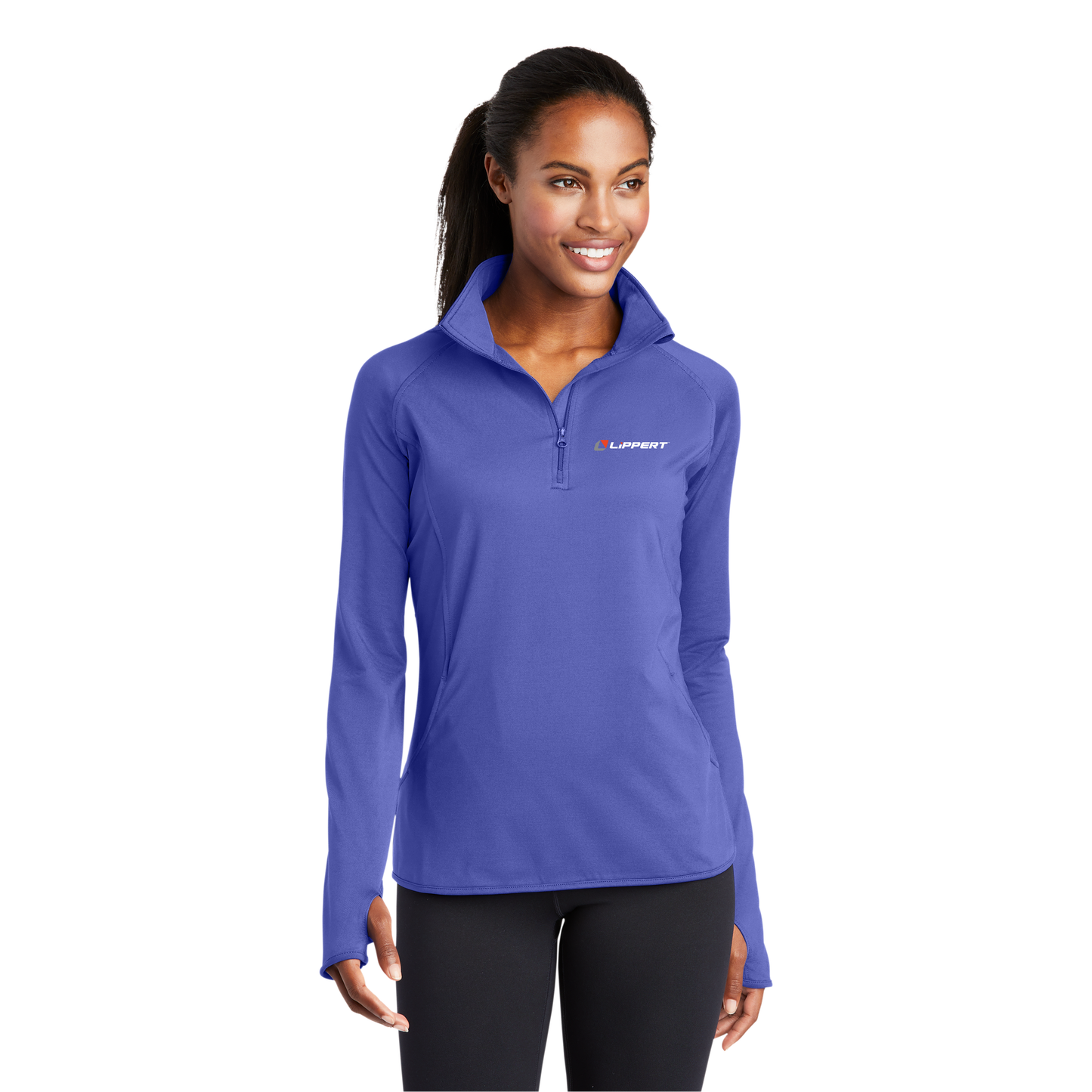 Ladies 1/4 Zip - Iris Purple