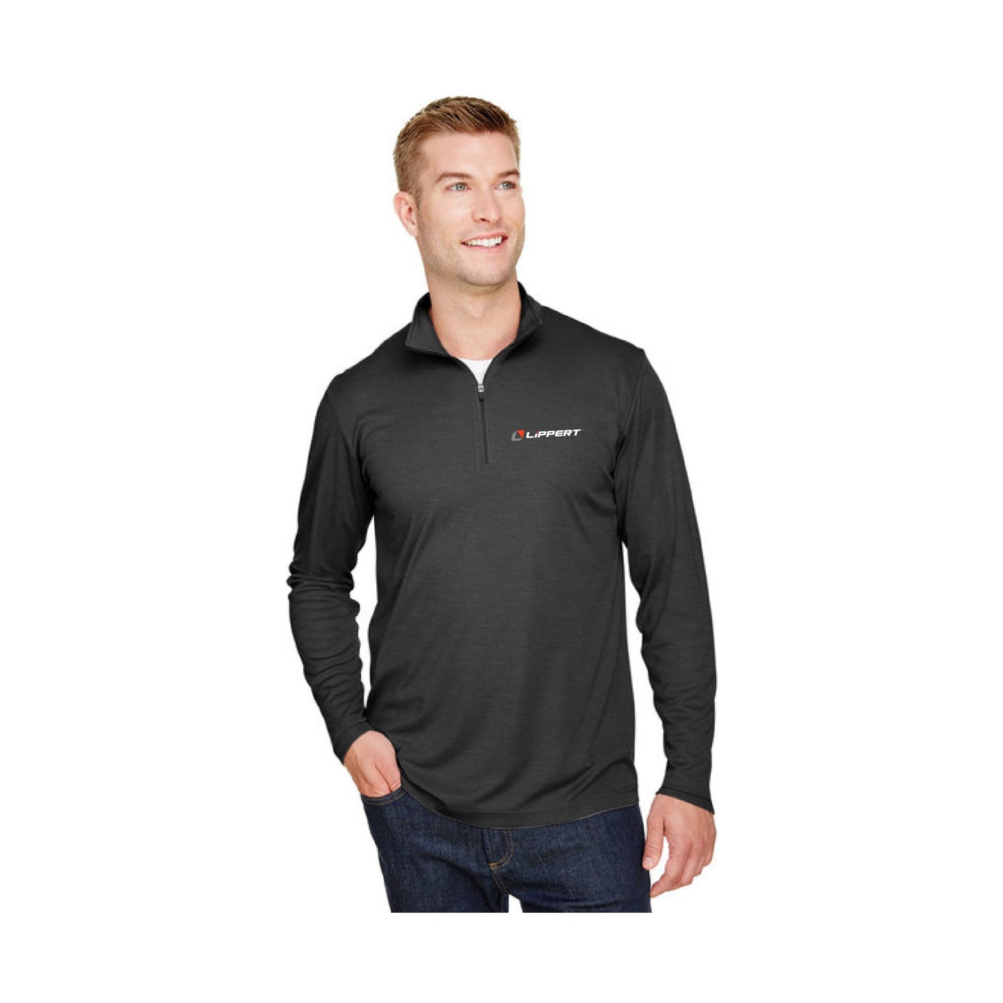 1/4 Zip - Dri Fit - Black Heather
