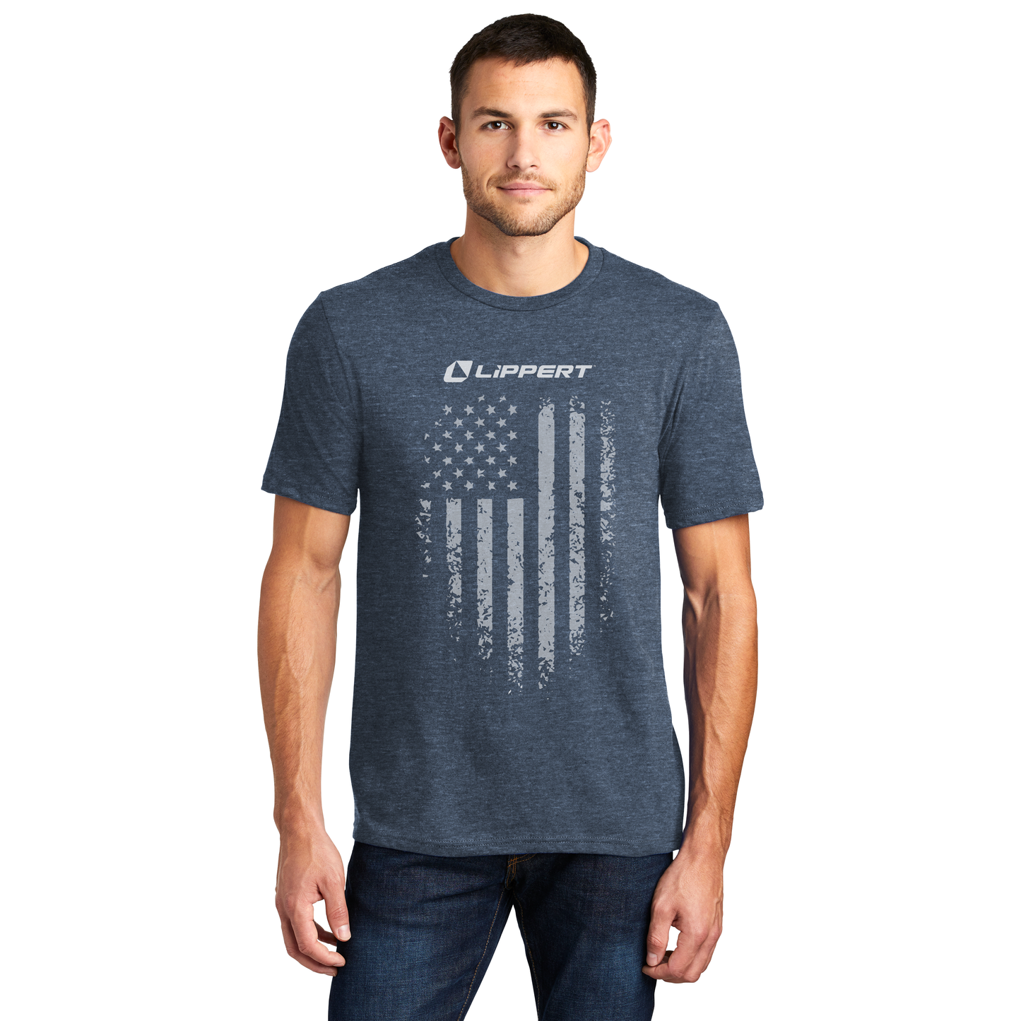 **CLEARANCE** T-Shirt - Soft Style American Flag (navy)