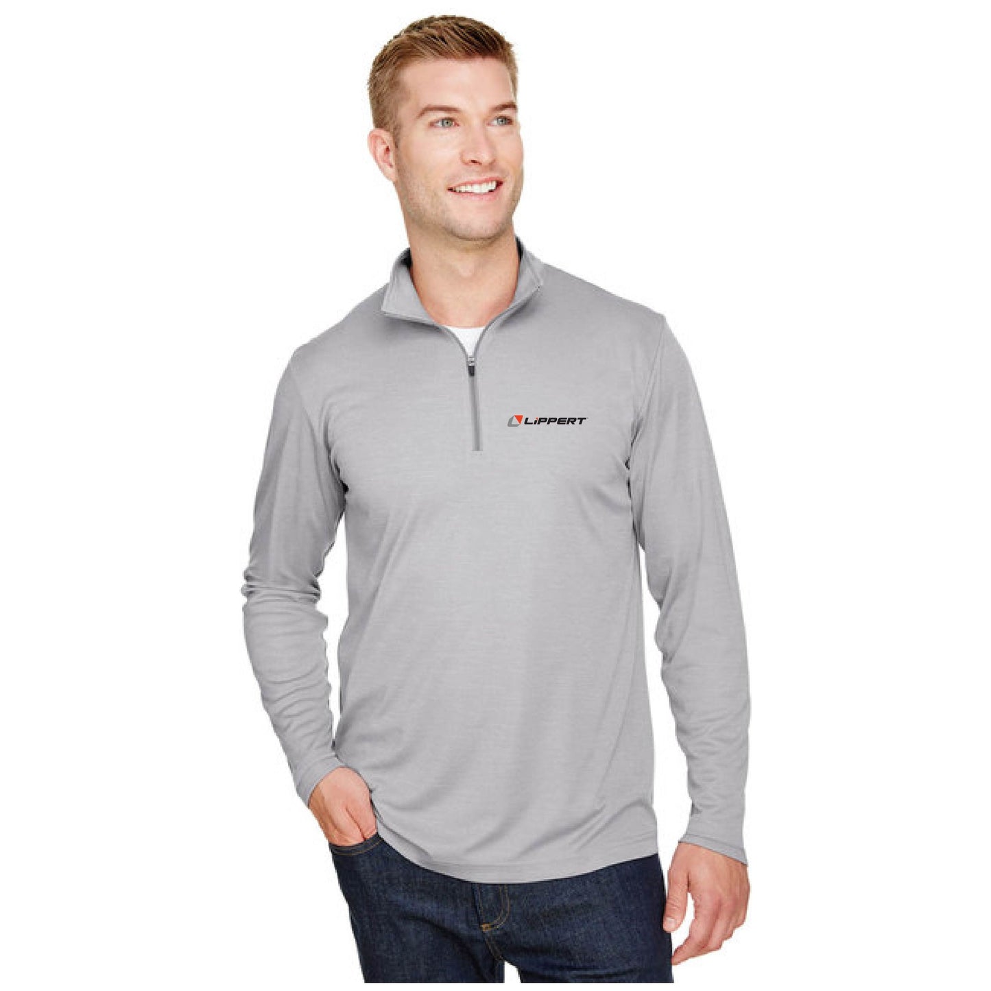 1/4 Zip - Dri Fit - Light Grey Heather