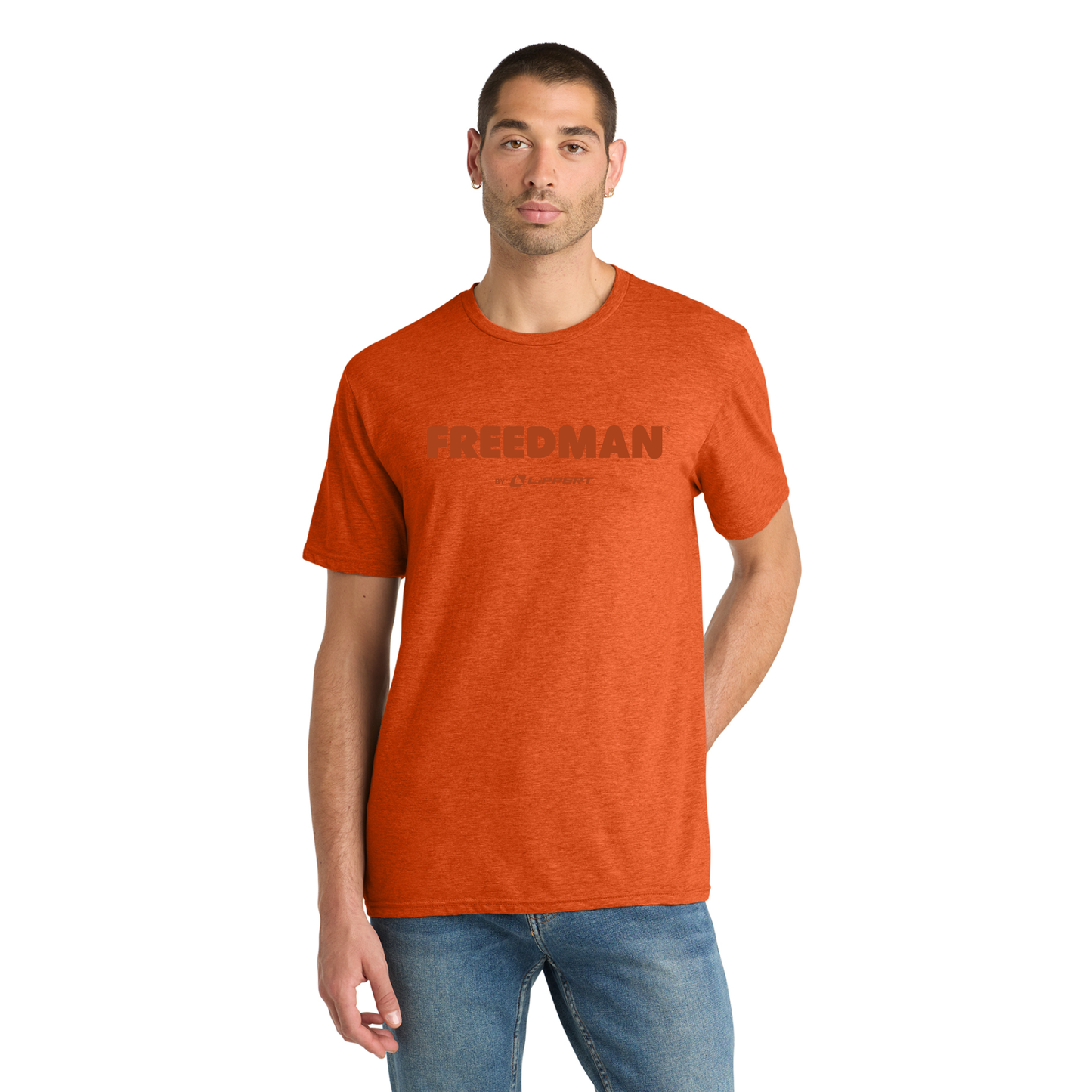 Freedman District® Perfect Blend® CVC Tee - Deep Orange Heather