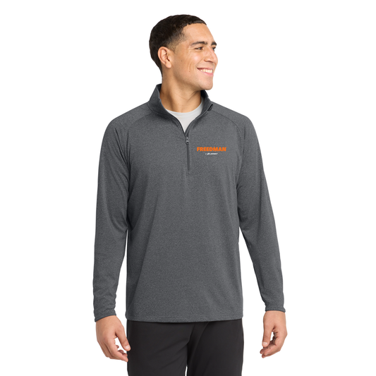 Freedman Sport-Tek® Sport-Wick® Stretch 1/4-Zip Pullover - Charcoal Grey Heather