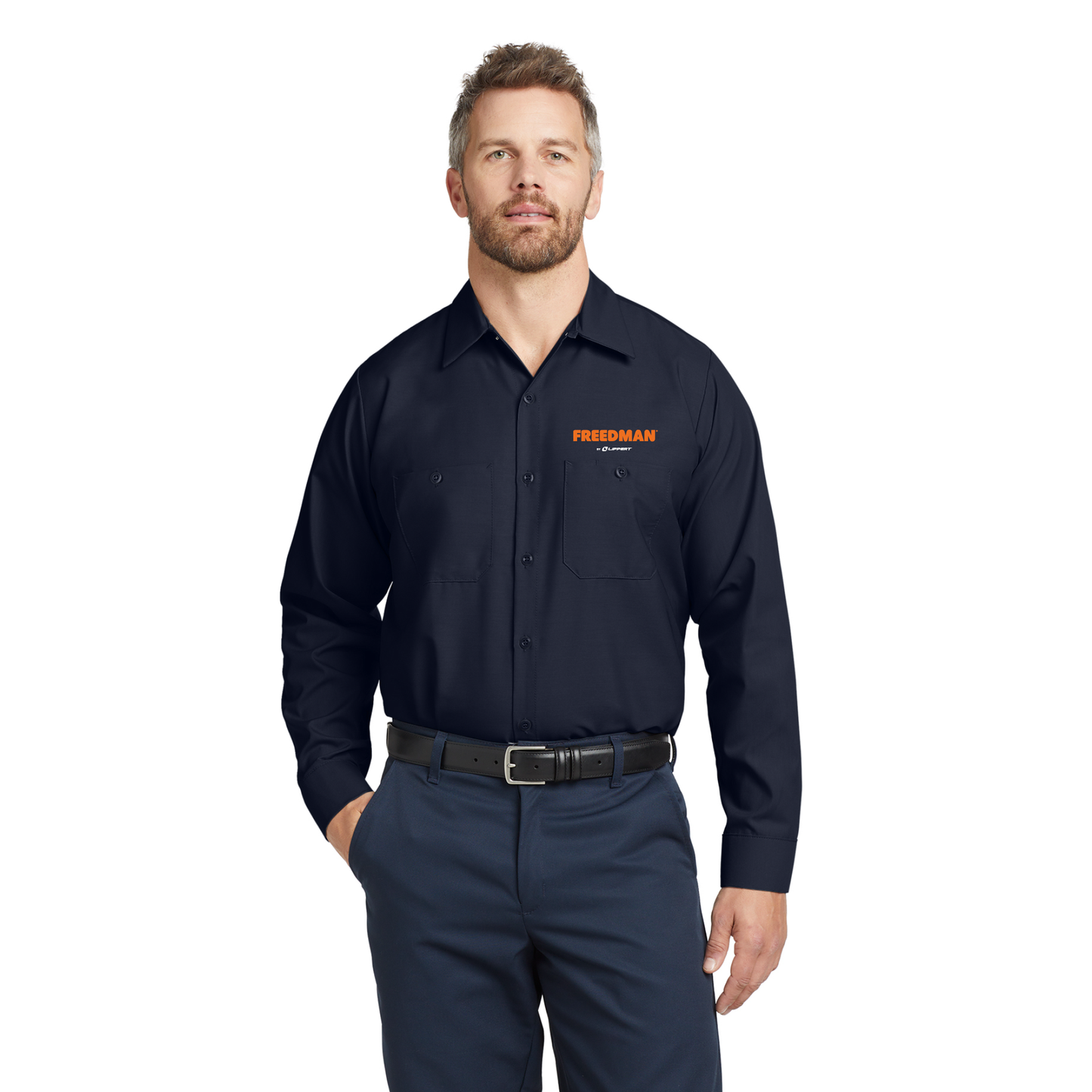 Long Sleeve Work Shirt - SP14 - Freedman -Full Color Logo