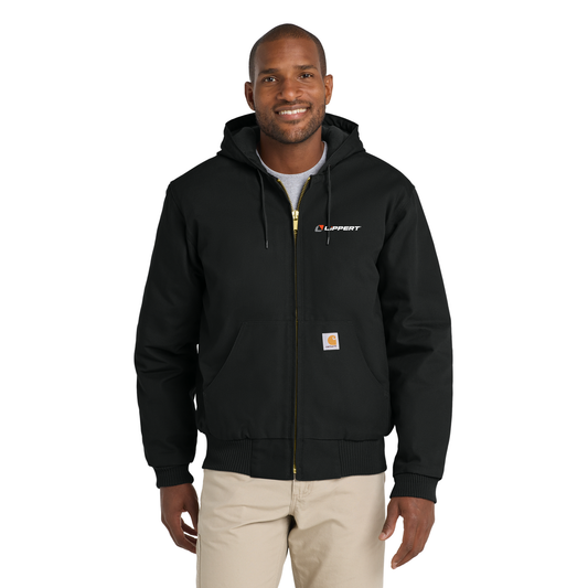 Carhartt® Quilted-Flannel-Lined Duck Active Jac - Black