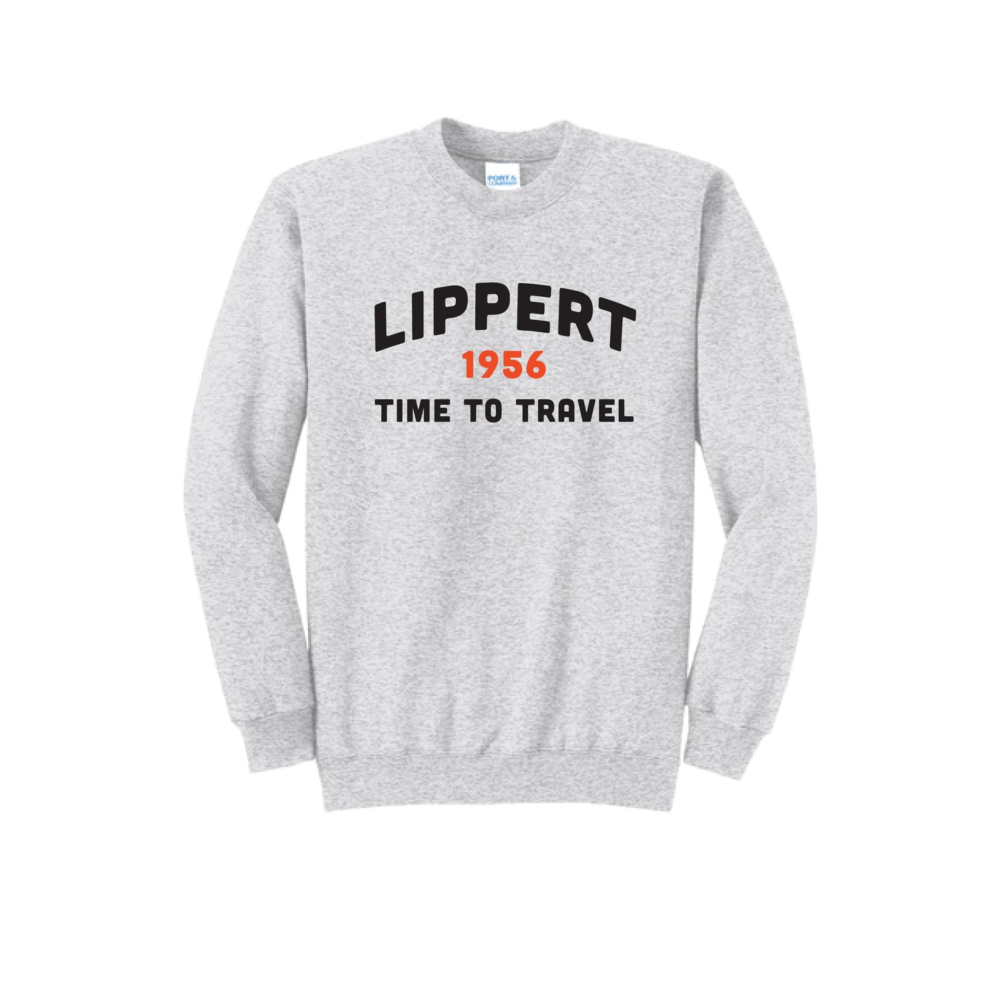 Crewneck Sweatshirt - Time To Travel - Ash Grey