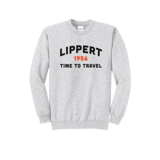 Crewneck Sweatshirt - Time To Travel - Ash Grey