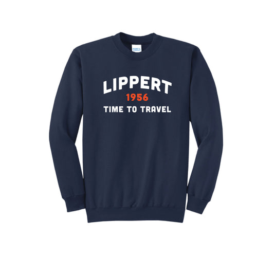 Crewneck Sweatshirt - Time To Travel - Navy