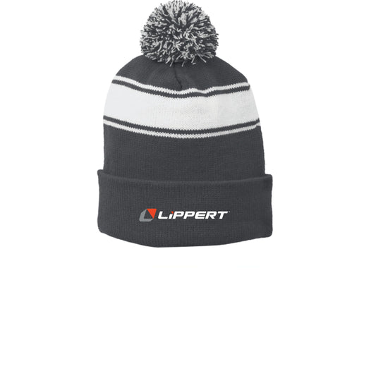 Lippert Pom Beanie - Grey/White