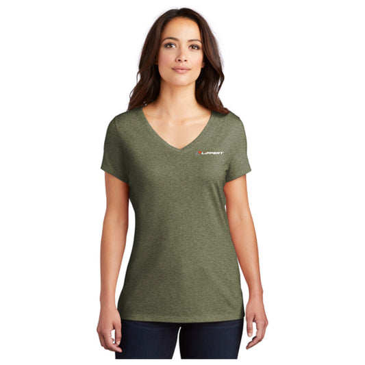 Ladies Softstyle V-Neck T-Shirt (Military Green)