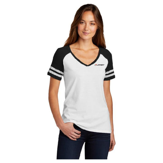 Ladies District Black/White Gameday T-Shirt