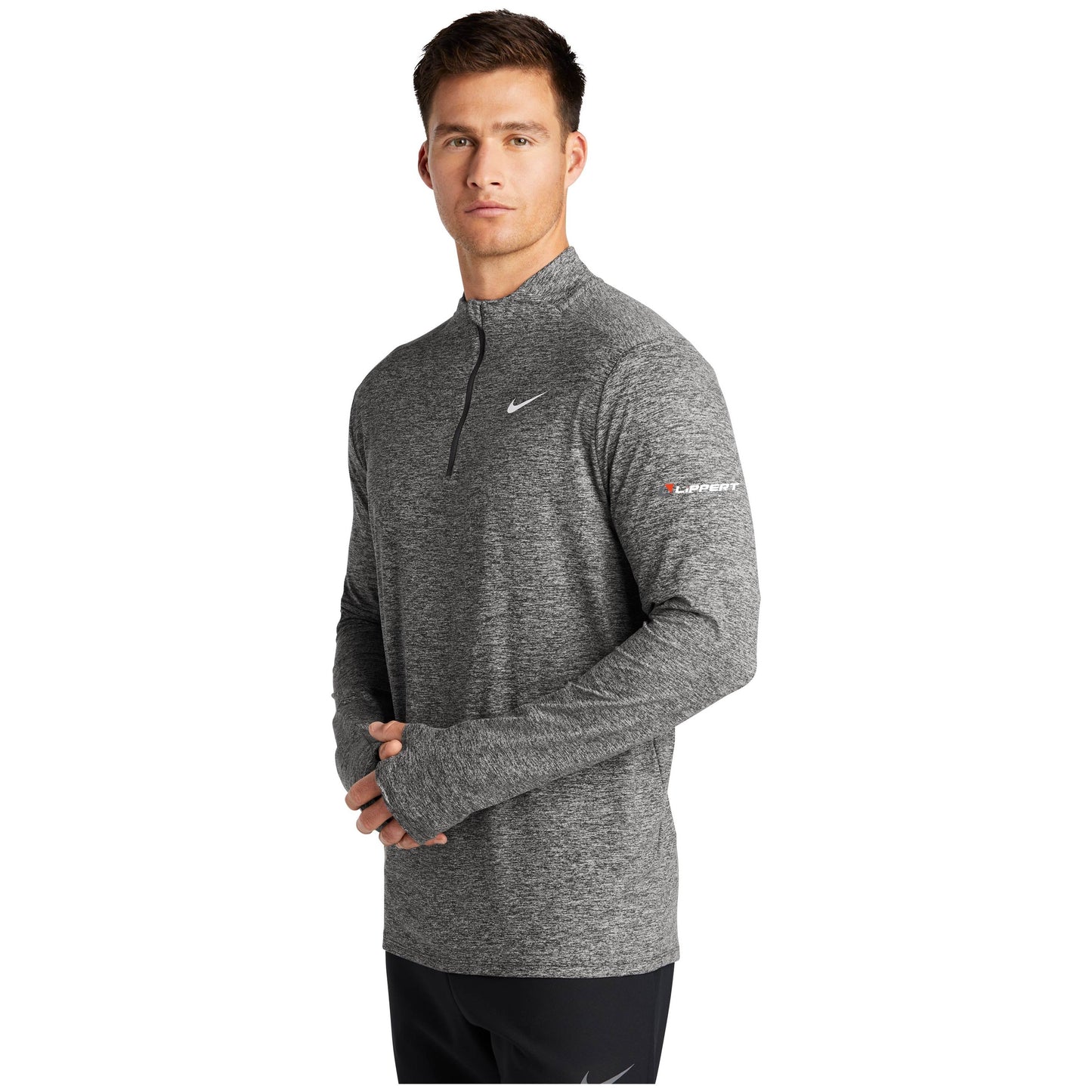 1/4 Zip - Nike Dri Fit - Heather Grey