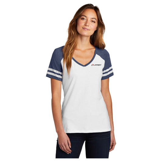 Ladies District Navy/White Gameday T-Shirt