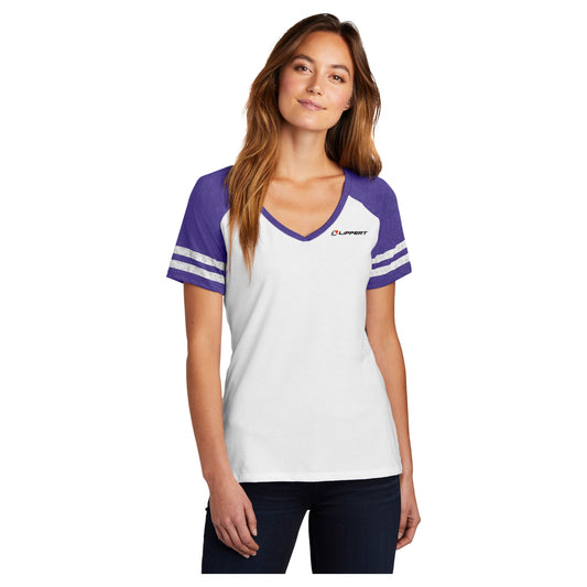 Ladies District Purple/White Gameday T-Shirt